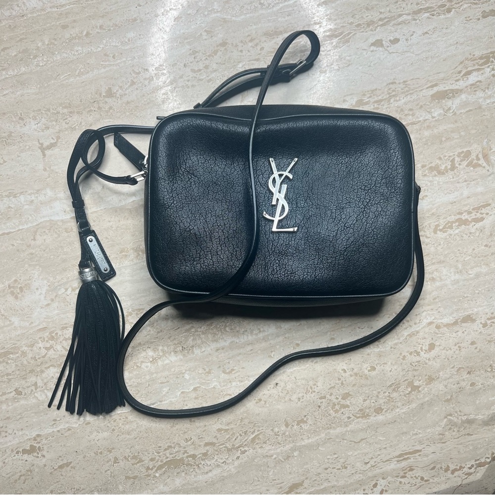 Yves Saint Laurent Lou Camera Bag Smooth Black Nero Leather